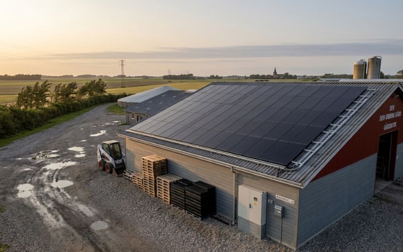 Solceller på stald- og væksthustag